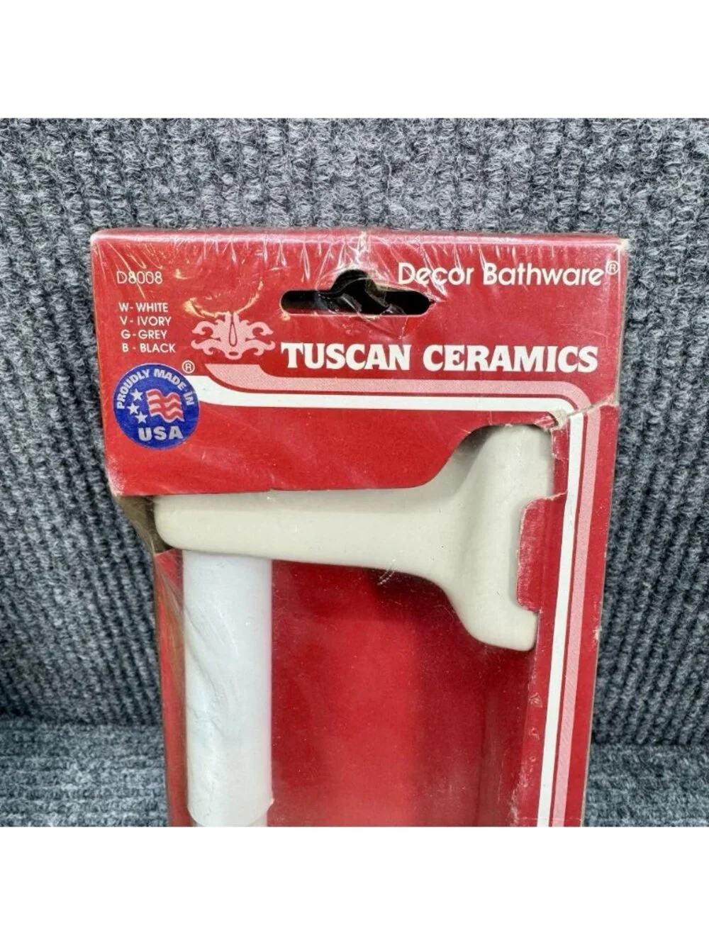 Vintage Ceramic Wall Mount Toilet Paper Holder Ivory Tuscan Ceramics D8008 NEW